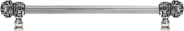 Juliane Grace 18'' o.c with 5/8'' reeded center long pull small finial w/ 52 Swarovski Clear & Aurore Boreale Crystals 5703R-9CAB