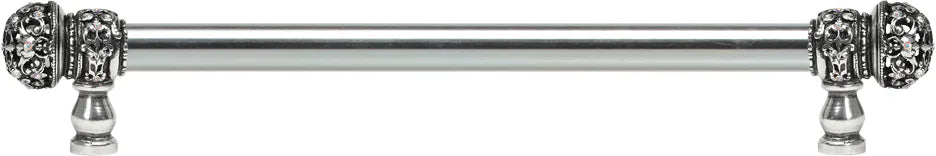 Juliane Grace 22'' cc with 5/8'' smooth center long pull small finial w/ 52 Swarovski Clear & Aurore Boreale Crystals 5704-9CAB