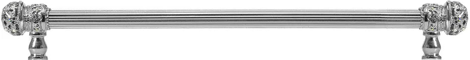Juliane Grace 22'' cc with 5/8'' reeded center long pull small finial w/ 52 Swarovski Clear & Aurore Boreale Crystals 5704R-24CAB