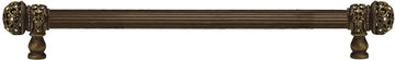 Juliane Grace 22'' cc with 5/8'' reeded center long pull small finial with clear Swarovski crystals in Antique Brass. 5704R-3C