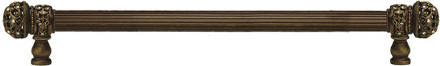 Juliane Grace 22'' cc with 5/8'' reeded center long pull small finial with clear Swarovski crystals in Antique Brass. 5704R-3C