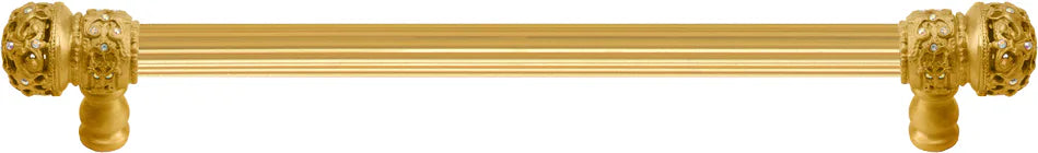 Juliane Grace 22'' cc with 5/8'' reeded center long pull small finial w/ 52 Swarovski Clear & Aurore Boreale Crystals 5704R-8CAB