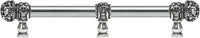 Juliane Grace 6'' cc with 5/8'' smooth center long pull & center brace small finial with clear Swarovski crystals in Chalice. 5705-9C