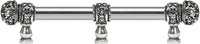 Juliane Grace 6'' cc with 5/8'' smooth center long pull small finial w/ 61 Swarovski Clear & Aurore Boreale Crystals with center brace 5705-9CAB