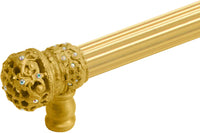Juliane Grace 6'' cc with 5/8'' reeded center long pull small finial w/ 61 Swarovski Clear & Aurore Boreale Crystals with center brace 5705R-8CAB