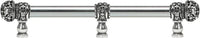 Juliane Grace 9'' cc with 5/8'' smooth center long pull & center brace small finial with clear Swarovski crystals in Chalice. 5706-9C