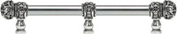 Juliane Grace 9'' cc with 5/8'' smooth center long pull small finial w/ 61 Swarovski Clear & Aurore Boreale Crystals with center brace 5706-9CAB