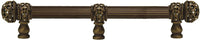 Juliane Grace 9'' cc with 5/8'' reeded center long pull & center brace small finial with clear Swarovski crystals in Antique Brass. 5706R-3C