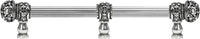 Juliane Grace 9'' cc with 5/8'' reeded center long pull & center brace small finial with clear Swarovski crystals in Chalice. 5706R-9C