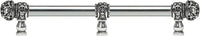 Juliane Grace 12'' cc with 5/8'' smooth center long pull & center brace small finial with clear Swarovski crystals in Chalice. 5707-9C