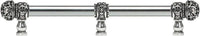 Juliane Grace 12'' cc with 5/8'' smooth center long pull small finial w/ 61 Swarovski Clear & Aurore Boreale Crystals with center brace 5707-9CAB