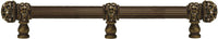 Juliane Grace 12'' cc with 5/8'' reeded center long pull & center brace small finial with clear Swarovski crystals in Antique Brass. 5707R-3C