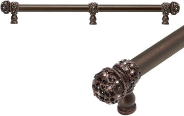 Juliane Grace 18'' o.c long pull small finial with Swarovski Crystals with center brace 5708