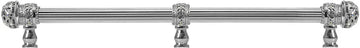 Juliane Grace 18'' o.c with 5/8'' reeded center long pull small finial w/ 61 Swarovski Clear & Aurore Boreale Crystals with center brace 5708R-24CAB
