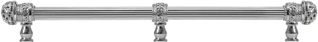 Juliane Grace 18'' o.c with 5/8'' reeded center long pull small finial w/ 61 Swarovski Clear & Aurore Boreale Crystals with center brace 5708R-24CAB