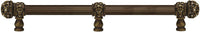 Juliane Grace 18'' cc with 5/8'' reeded center long pull & center brace small finial with clear Swarovski crystals in Antique Brass. 5708R-3C