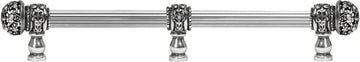 Juliane Grace 18'' o.c with 5/8'' reeded center long pull small finial w/ 61 Swarovski Clear & Aurore Boreale Crystals with center brace 5708R-9CAB