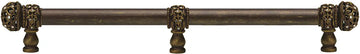 Juliane Grace 22'' cc with 5/8'' smooth center long pull & center brace small finial with clear Swarovski crystals in Antique Brass. 5709-3C