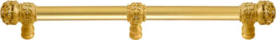 Juliane Grace 22'' cc with 5/8'' smooth center long pull small finial w/ 61 Swarovski Clear & Aurore Boreale Crystals with center brace 5709-8CAB
