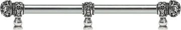 Juliane Grace 22'' cc with 5/8'' smooth center long pull & center brace small finial with clear Swarovski crystals in Chalice. 5709-9C