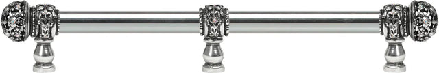 Juliane Grace 22'' cc with 5/8'' smooth center long pull small finial w/ 61 Swarovski Clear & Aurore Boreale Crystals with center brace 5709-9CAB