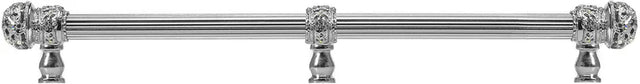 Juliane Grace 22'' cc with 5/8'' reeded center long pull small finial w/ 61 Swarovski Clear & Aurore Boreale Crystals with center brace 5709R-24CAB