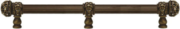 Juliane Grace 22'' cc with 5/8'' reeded center long pull & center brace small finial with clear Swarovski crystals in Antique Brass. 5709R-3C
