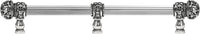 Juliane Grace 22'' cc with 5/8'' reeded center long pull & center brace small finial with clear Swarovski crystals in Chalice. 5709R-9C