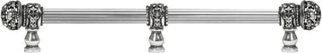 Juliane Grace 22'' cc with 5/8'' reeded center long pull small finial w/ 61 Swarovski Clear & Aurore Boreale Crystals with center brace 5709R-9CAB