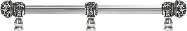 Juliane Grace 22'' cc with 5/8'' reeded center long pull small finial w/ 61 Swarovski Clear & Aurore Boreale Crystals with center brace 5709R-9CAB