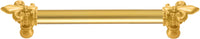 Charlemagne 6'' cc with 5/8'' smooth center long pull with large Fleur De Lys 5710-8