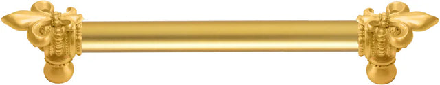 Charlemagne 6'' cc with 5/8'' smooth center long pull with large Fleur De Lys 5710-8