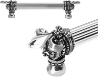 Charlemagne 6'' cc with 5/8'' reeded center long pull with large Fleur De Lys 5710R-9