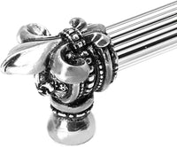 Charlemagne 6'' cc with 5/8'' reeded center long pull with large Fleur De Lys 5710R-9