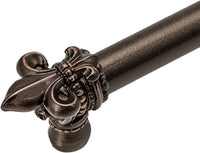 Charlemagne 9'' cc with 5/8'' smooth center long pull with large Fleur De Lys 5711-22