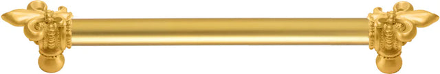 Charlemagne 9'' cc with 5/8'' smooth center long pull with large Fleur De Lys 5711-8