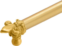 Charlemagne 9'' cc with 5/8'' smooth center long pull with large Fleur De Lys 5711-8