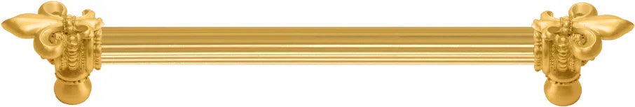 Charlemagne 9'' cc with 5/8'' reeded center long pull with large Fleur De Lys 5711R-8