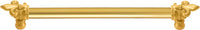 Charlemagne 12'' cc with 5/8'' smooth center long pull with large Fleur De Lys 5712-8