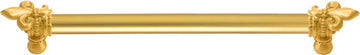 Charlemagne 12'' cc with 5/8'' smooth center long pull with large Fleur De Lys 5712-8