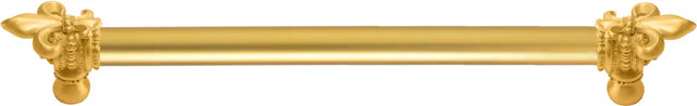 Charlemagne 12'' cc with 5/8'' smooth center long pull with large Fleur De Lys 5712-8