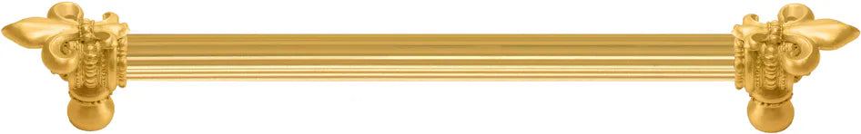 Charlemagne 12'' cc with 5/8'' reeded center long pull with large Fleur De Lys 5712R-8