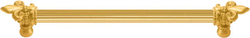 Charlemagne 12'' cc with 5/8'' reeded center long pull with large Fleur De Lys 5712R-8