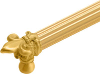 Charlemagne 12'' cc with 5/8'' reeded center long pull with large Fleur De Lys 5712R-8