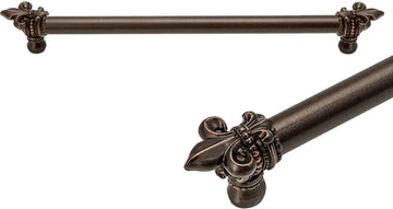 Charlemagne 18'' cc with 5/8'' smooth center long pull with large Fleur De Lys 5713-22