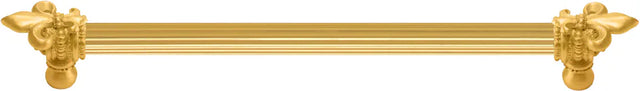 Charlemagne 18'' cc with 5/8'' reeded center long pull with large Fleur De Lys 5713R-8