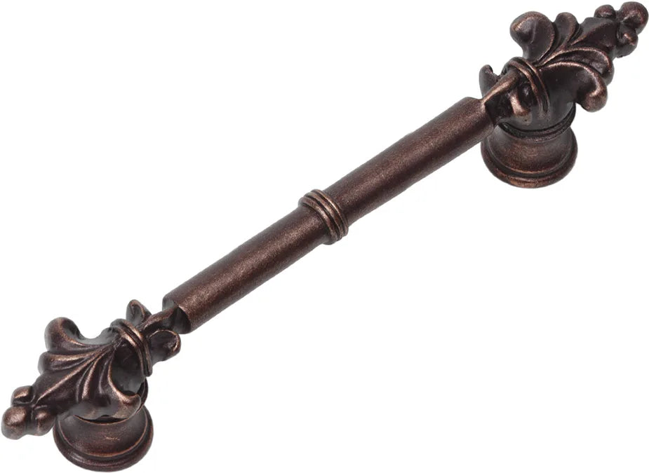 Charlemagne classic 4'' cc pull with small Fleur De Lys on ends 576-22