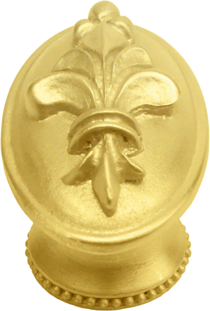 Charlemagne oval knob in Gilded Mercury. 588-8