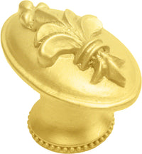 Charlemagne oval knob in Gilded Mercury. 588-8