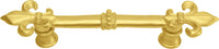 Charlemagne 3'' cc pull with large Fleur De Lys in Gilded Mercury. 598-8